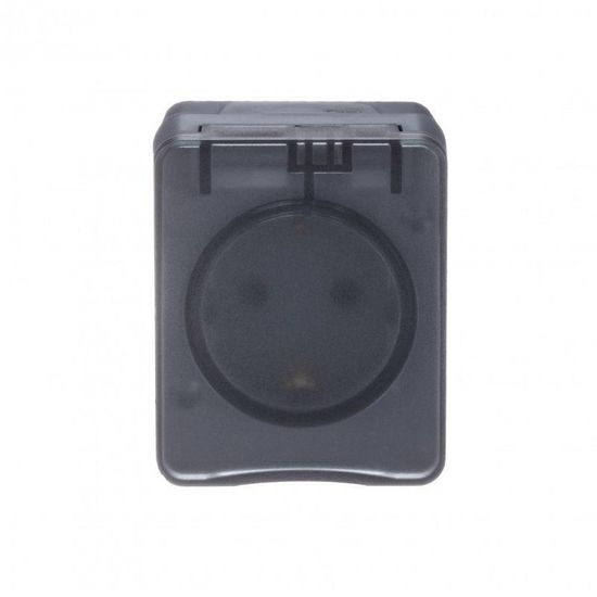 Розетка 1-м ОП AtlasDesign PROFI 16А IP54 250В заземл. защ. шторки антрацит SE ATN544045