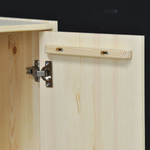 Комод 62х30х120, Раст, с 2 ящиками для одежды, с дверцами и полкой, массив сосны, прозрачный лак, IKEA