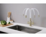 Смеситель для кухни Paulmark Salix Sa213419-BRw бронза/белый