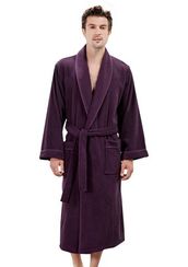 LORD -ЛОРД фиолетовый махровый халат SOFT COTTON (Турция)