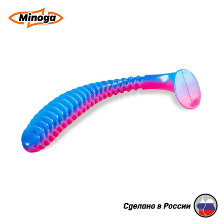 Силиконовая приманка "Minoga" ACTION 4,0"(6шт) 100мм, 3,8 гр, цвет 114
