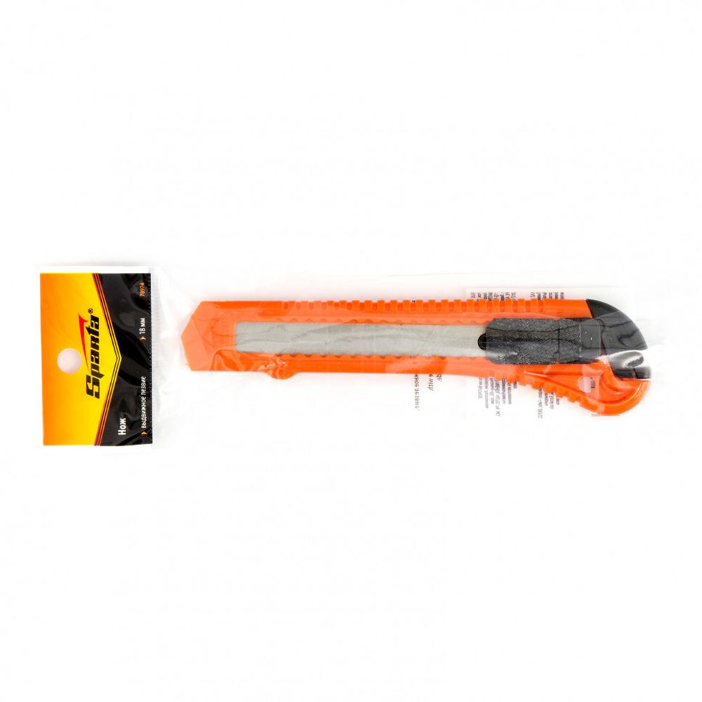 78974 Нож строит., 18 мм, выдвижное лезвие Sparta