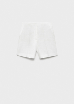 Прямые шорты изо льна со средней посадкой