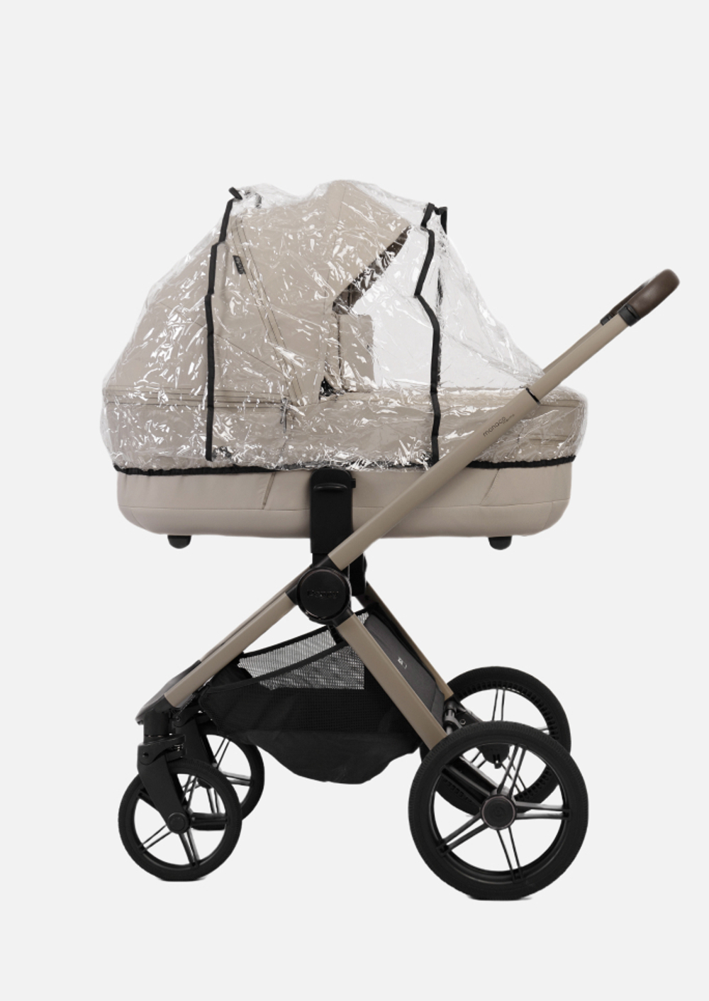 Peppy Коляска детская Monaco thermo 2 в 1 Latte (бежевый), рама серо-коричневая
