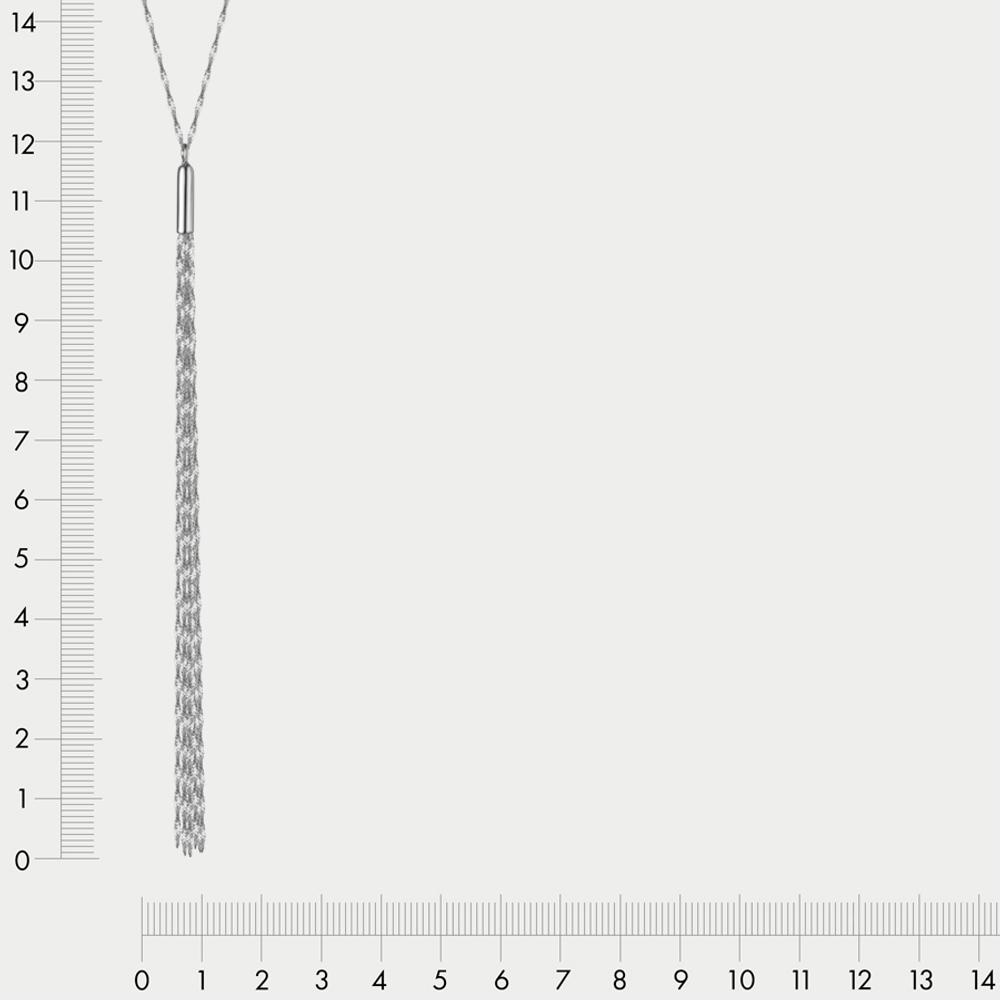 Колье женское из белого золота 585 пробы без вставок (арт. НХ 18-319-3 0.20)