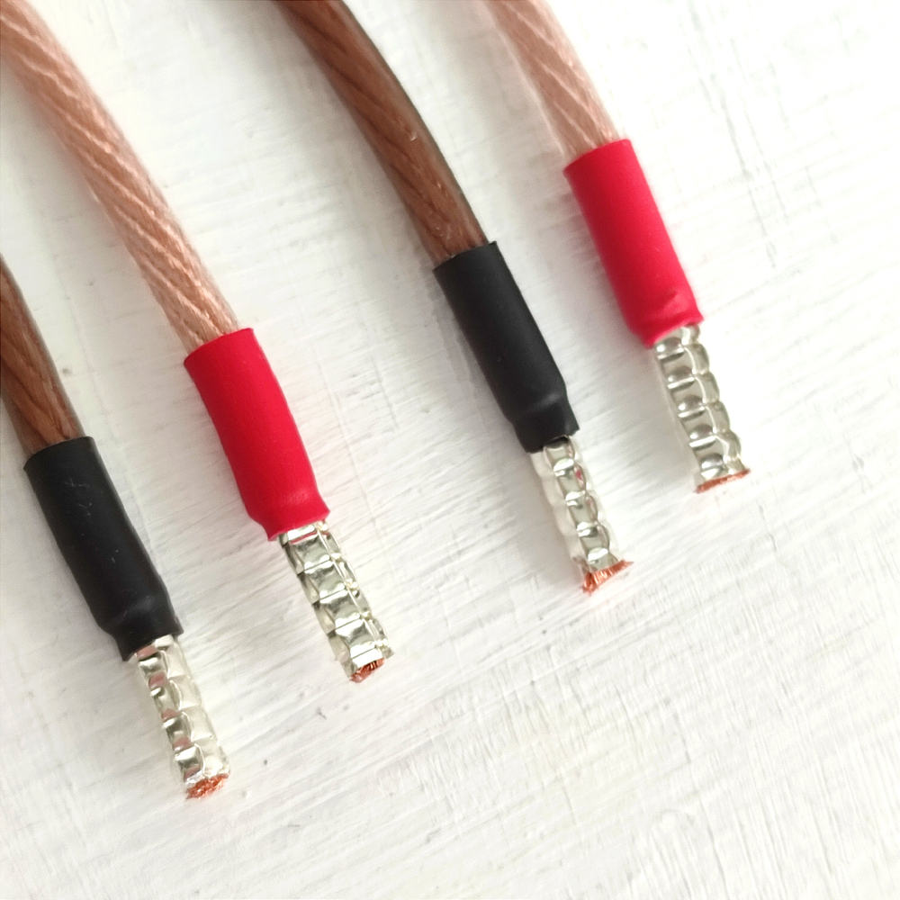 DAXX S182 Перемычки акустические 4 x 3,3 кв.мм. медные монокристаллические на посеребренных гильзах, длина 20см. (4шт)