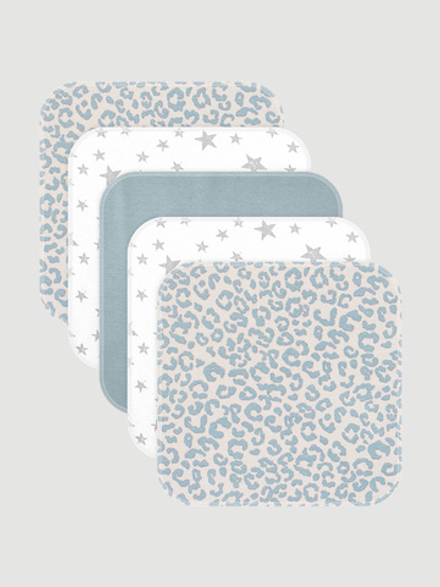 Набор платочков-слюнявчиков Blue Leopard