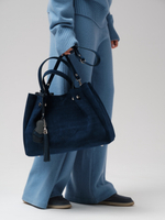 Замшевая сумка с матрешкой Vasilisa DBR 31210 синяя глубина