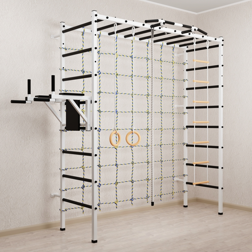 Спортивный комплекс Sv Sport П 4030 (Турник/Брусья/Канат/Кольца/Лестница/Сетка)