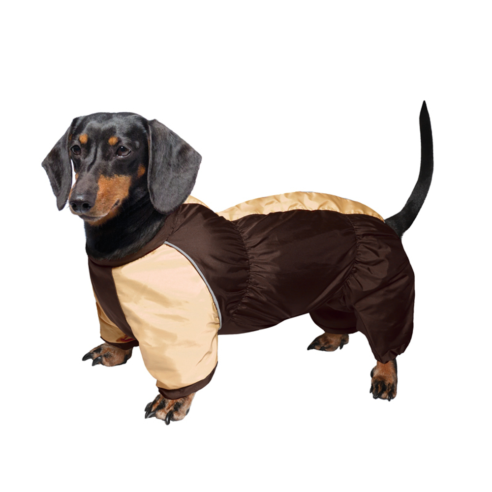 Комбинезон демисезонный "Такса" L, коричнево-бежевый, 46*70см, Gamma