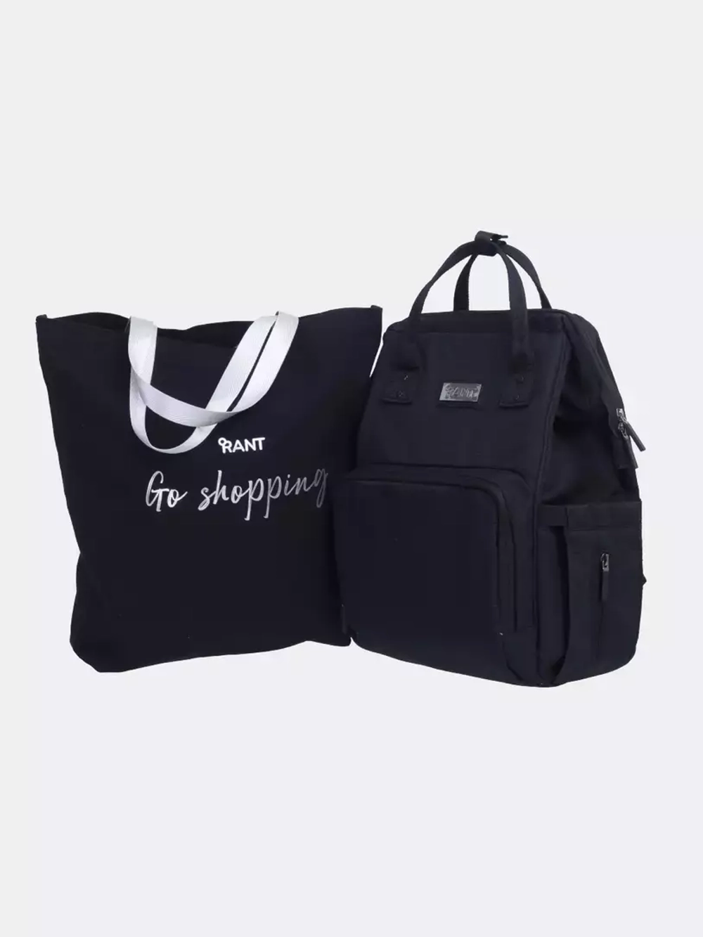 Сумка для мамы + шоппер RANT "Shopping Set" RB006 Midnight Black