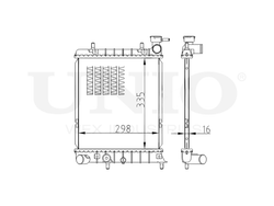 Радиатор охлаждения двигателя UNIO RAD-10064