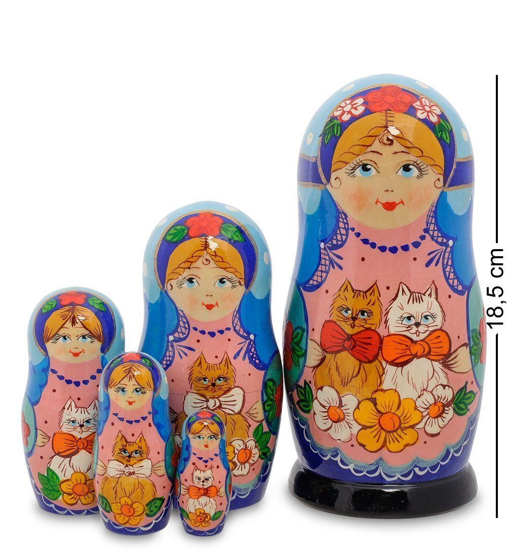Народные промыслы МР-20/14 Матрешка 5м «Анюта с котами» СП