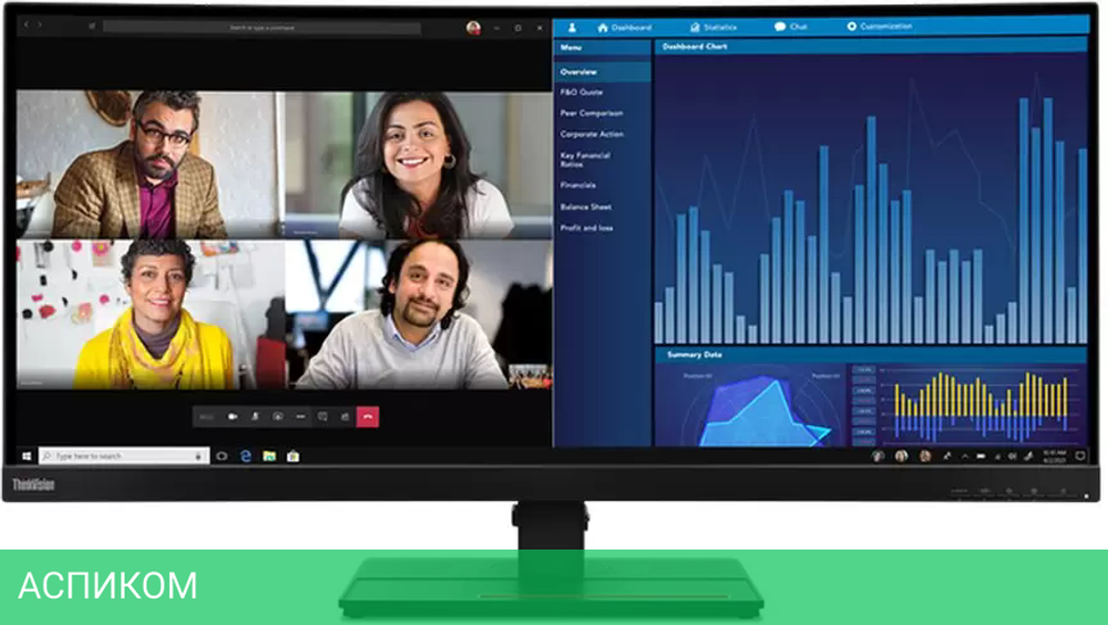 Монитор Lenovo ThinkVision P34w-20 62DCRAT3EU