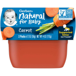 Gerber, морковь, 2 баночки по 56 г (2 унции)