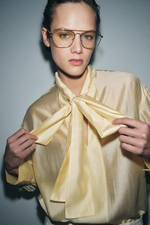 Рубашка из атласа с завязками ZW COLLECTION - ZARA