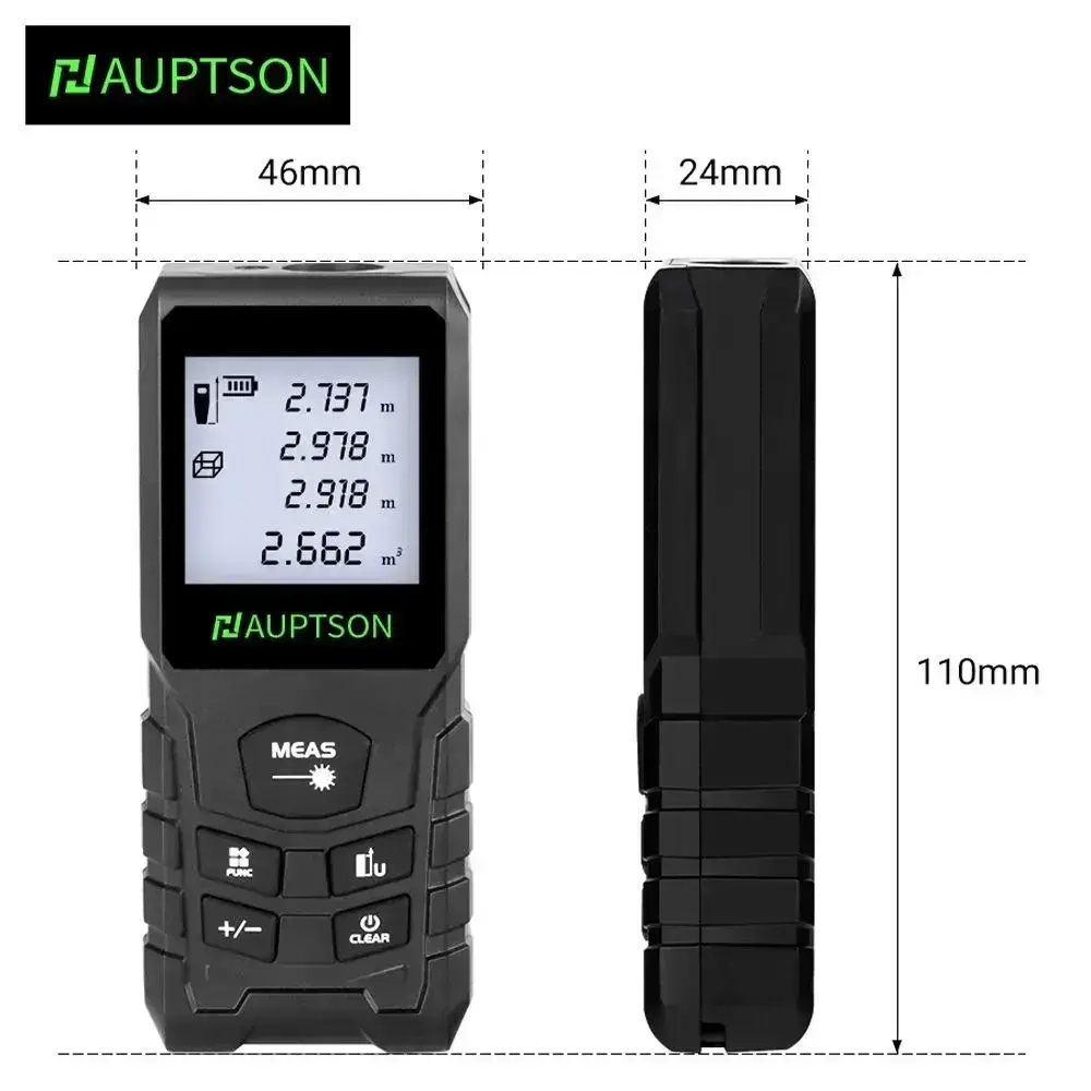 Лазерный дальномер, 100 м, 1.5 мм, батарея*2
