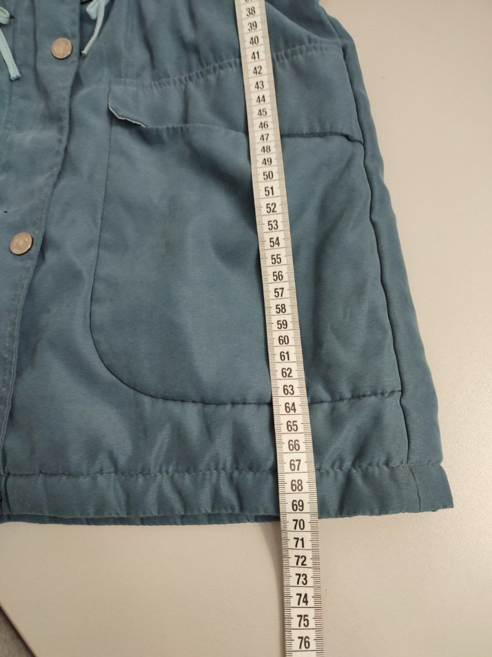 Парка сине-зеленая демисезонная 40 размер