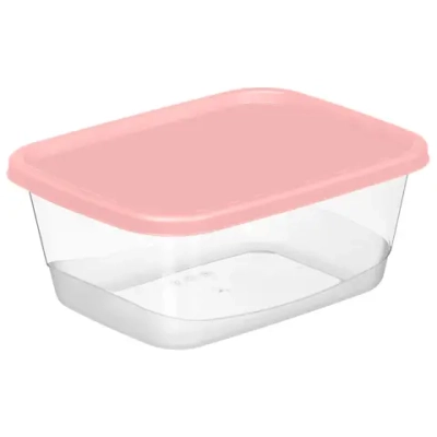 Контейнер для продуктов прямоугольный 1,5л (розовый)