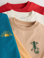 Футболка для мальчика Next E63-183, 5 шт., Песочный, Красный, Синий