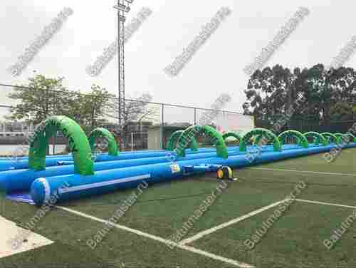 Водная горка без надувного дна, на подкачке ТУРБО "Хит",одинарная, 50*2*2 м