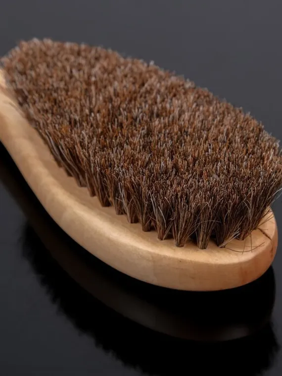 Щётка для одежды и обуви, 22,5×5,4 см, натуральный ворс, цвет МИКС