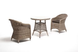 "Эспрессо-80 R" обеденная группа плетеная, цвет бежевый