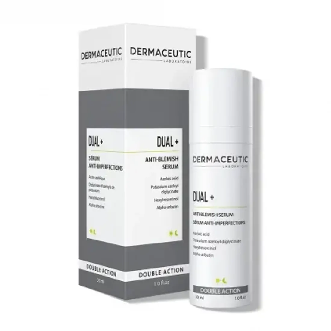 Сыворотка с двойным действием против акне и пигментации Dermaceutic Dual Plus 30 мл