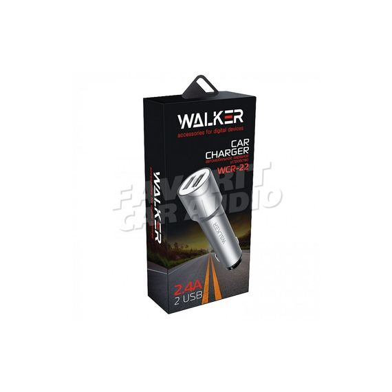 АЗУ WALKER WCR-22 2 USB 2.4A черное