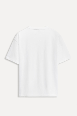 ZARA ФУТБОЛКА С НАШИВКОЙ, БЕЛЫЙ