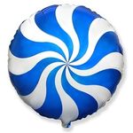 Шар (18"/46 см) Круг, Леденец, Синий
