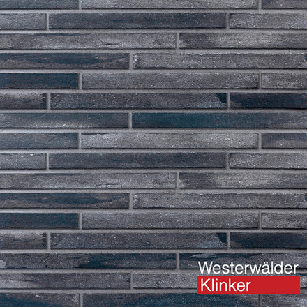 Плитка клинкерная фасадная WWK Brick loft long WK576 Anthrazit, 468х40х10 мм