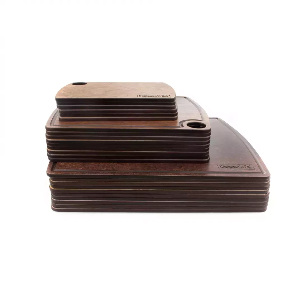 Доска разделочная c желобом 29х22см ComposeEat Fashion травертин капучино