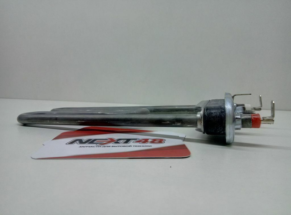 Тэн 1700W, прямой, с отверстием под датчик, L=190 мм, l=14 мм, резинка ровная,