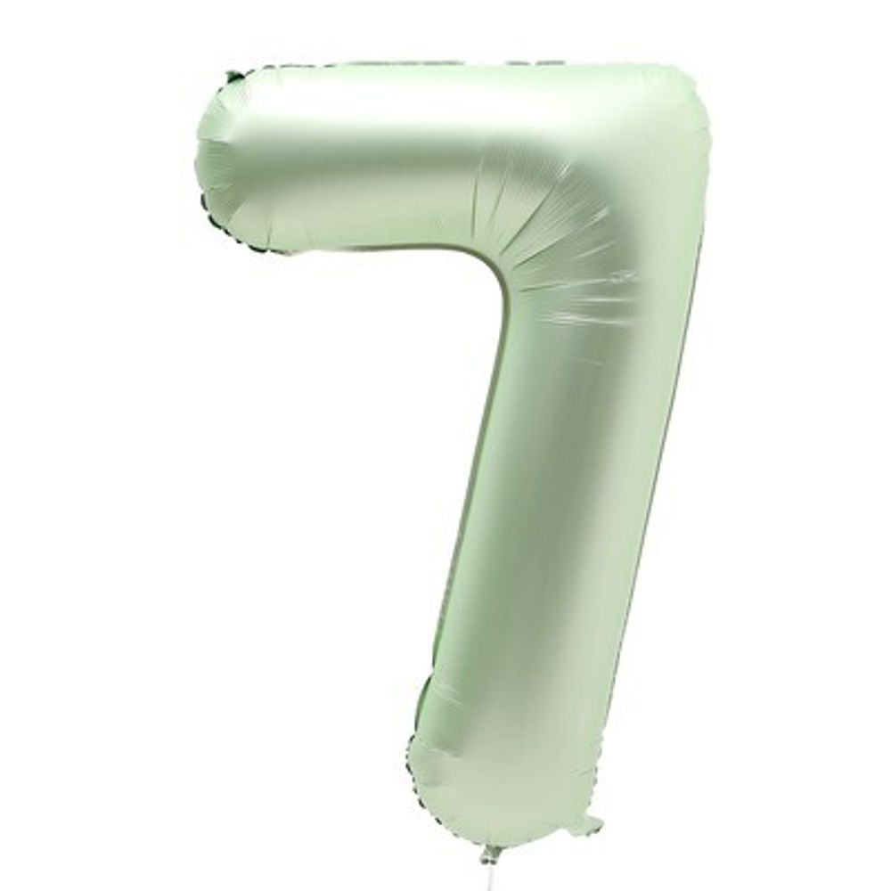 К Шар 40 «Цифра 7» салатовый металлик (БГ-60) 