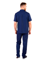 Брюки медицинские мужские Тезис TZ620, на резинке со шнурком, белый, 54