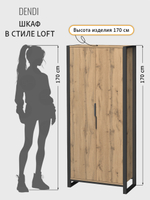 Шкаф для одежды DENDI loft