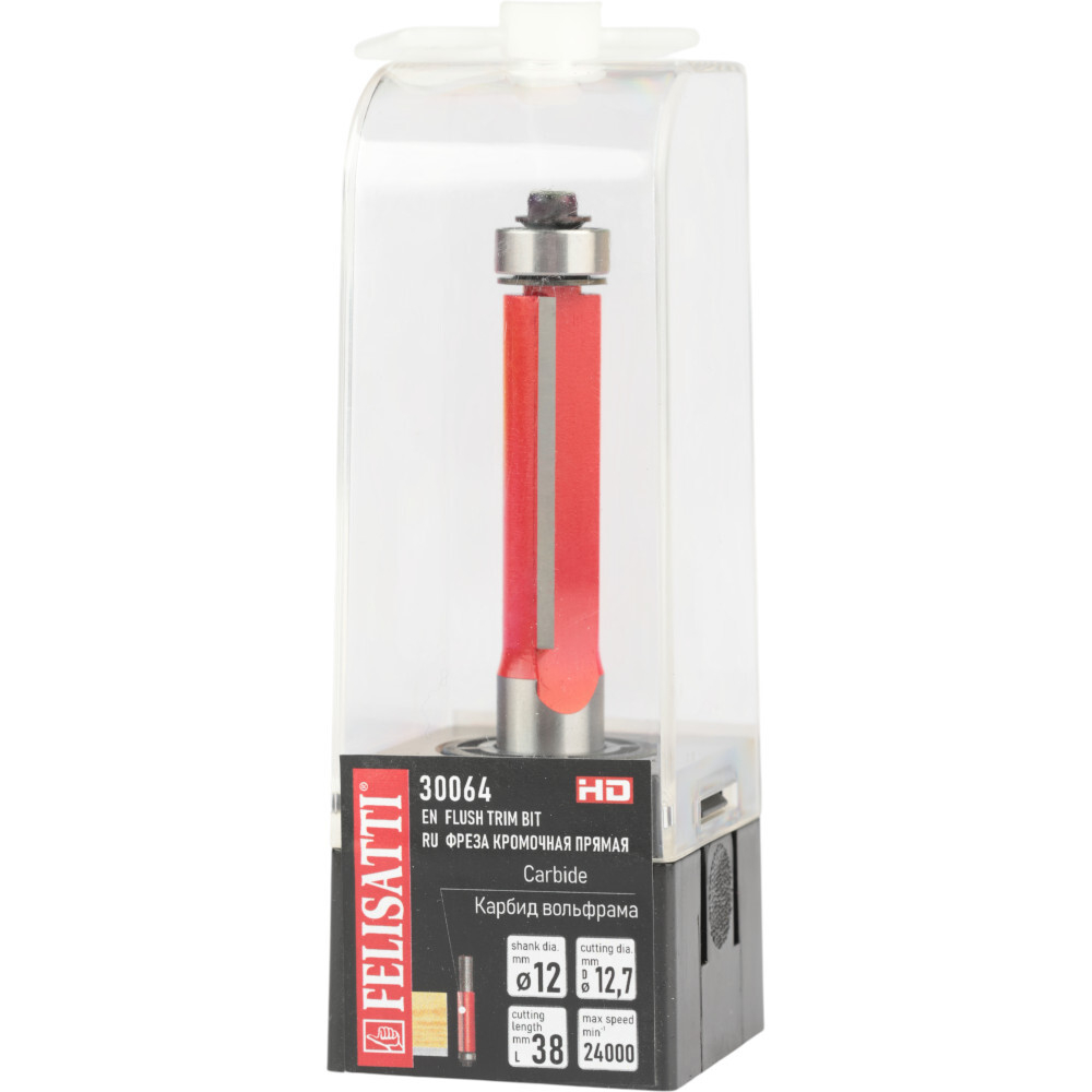 Фреза кромочная прямая FELISATTI 12.7х38мм хвостовик 12мм   30064