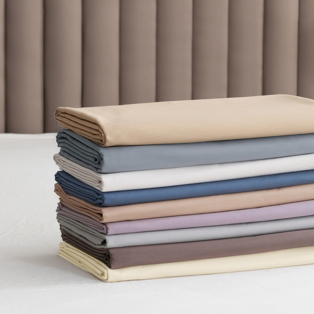 Простынь Однотонный Сатин Элитный 100% египетский хлопок ROCE007