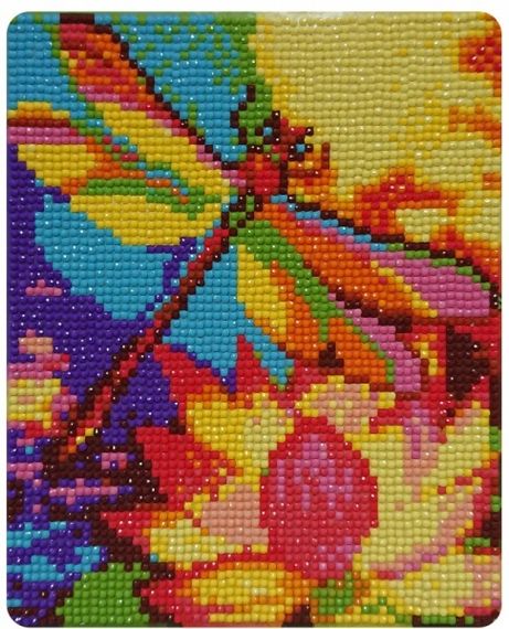 Красочная стрекоза-алмазная картина, MP006