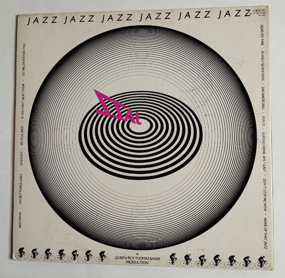 Винтажная виниловая пластинка LP Queen Jazz (Germany 1978) (Poster)