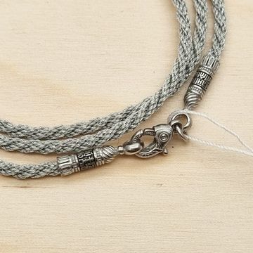 19001151 Текстильный шнурок серебристый, 2 мм