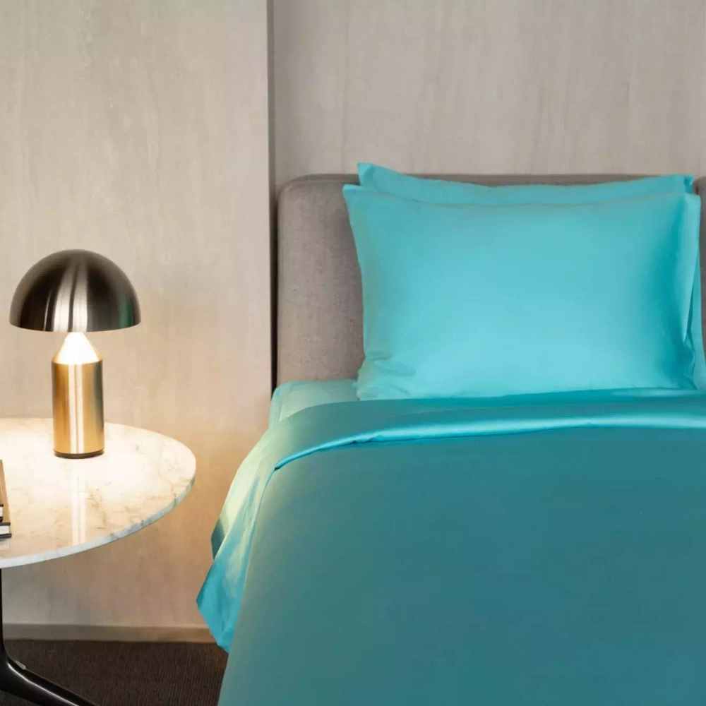 Простыня на резинке 160x200x35 Mollen светло-бирюзовая