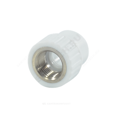 Муфта PP-R комбинированная белая Дн 20х3/4" ВР RTP (РосТурПласт) 10653