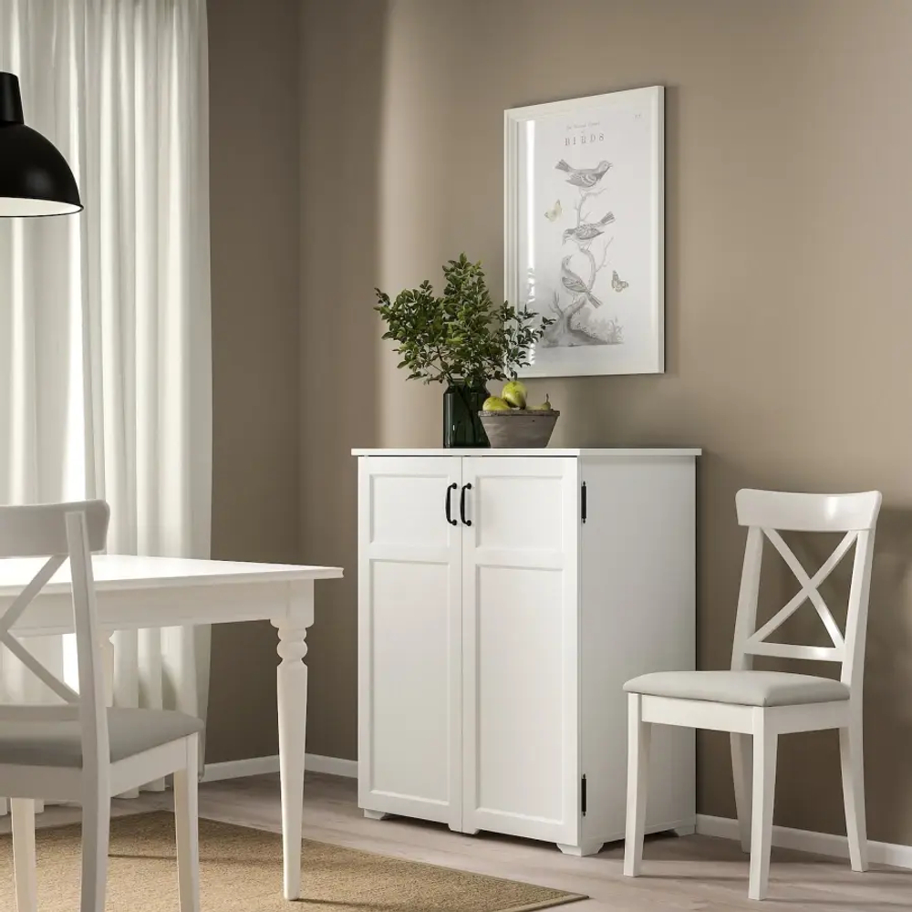 Шкаф с ящиком - GREÅKER /GREАKER  IKEA/ ГРОКЕР  ИКЕА,  84x101 см, белый