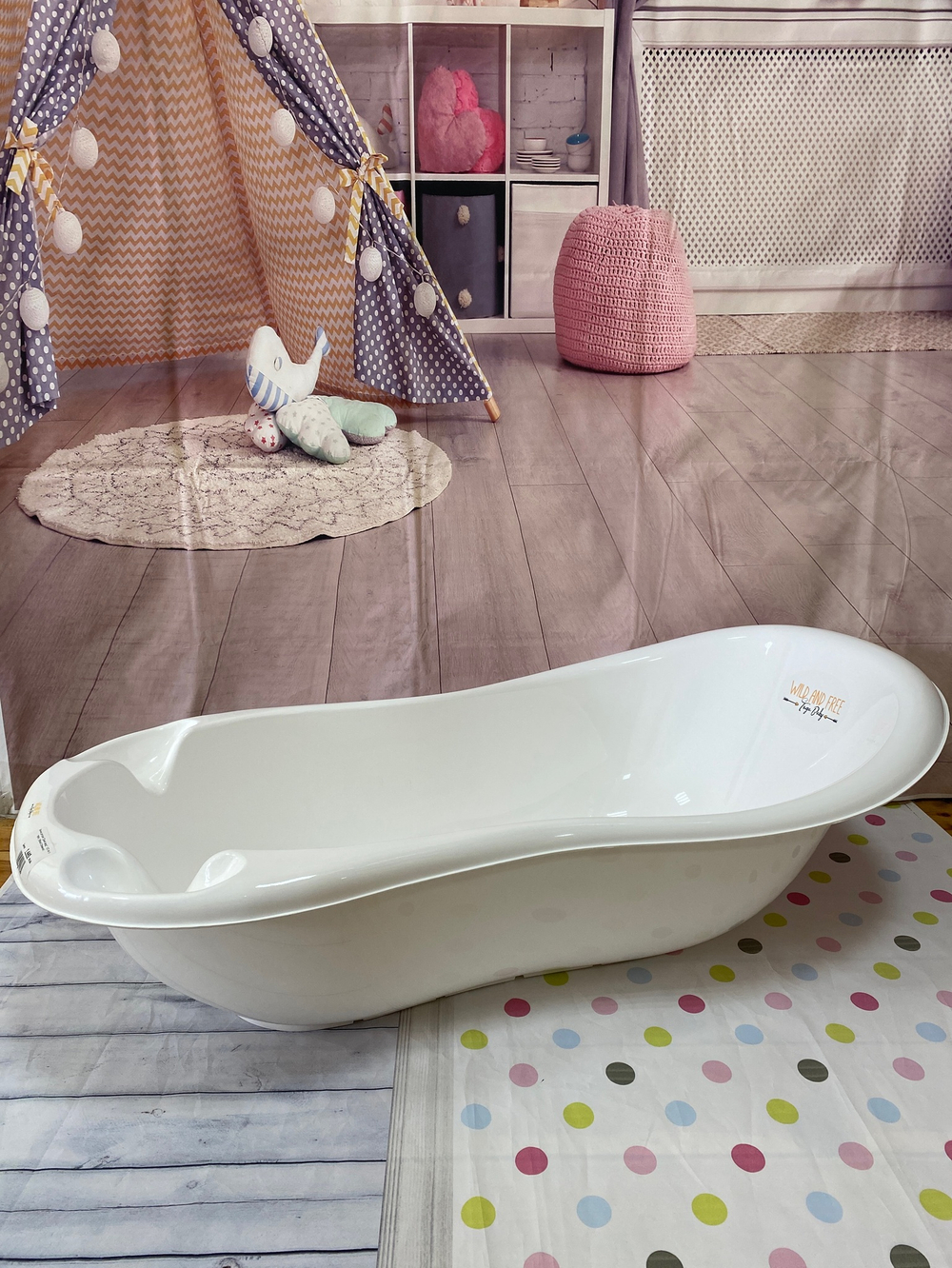 Ванна детская "Дикий запад" 102 см (с терм.) (белый Олененок)