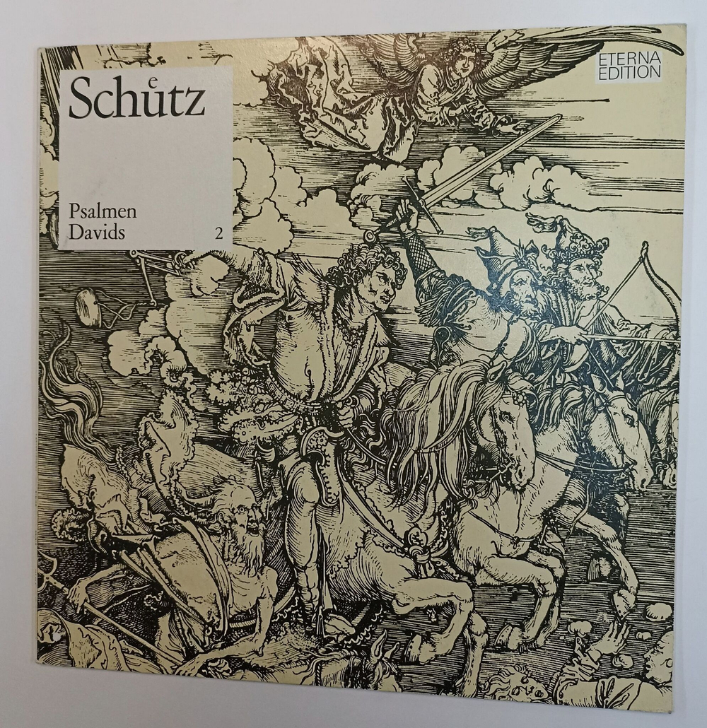 Винтажная виниловая пластинка LP Heinrich Schutz Генрих Шютц , Dresdner Kreuzchor, Martin Flamig Psalmen Davids 2 (GDR 1975)
