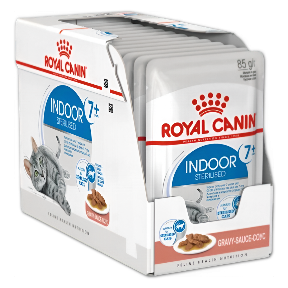 Royal Canin корм консервированный для пожилых кошек 7+ кусочки в соусе домашние стерилизованные