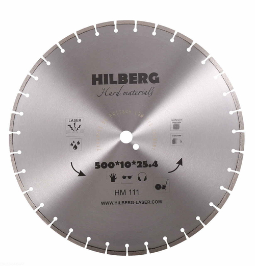 Диск алмазный отрезной 500*25,4 Hilberg Hard Materials Лазер HM111