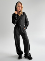 Костюм спортивный Mirana из укороченной толстовки и широких брюк на резинке